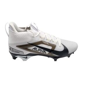 Nike Alpha Menace 4 Elite Men 11.5 White Black Bronze Football Cleats HF4552-100